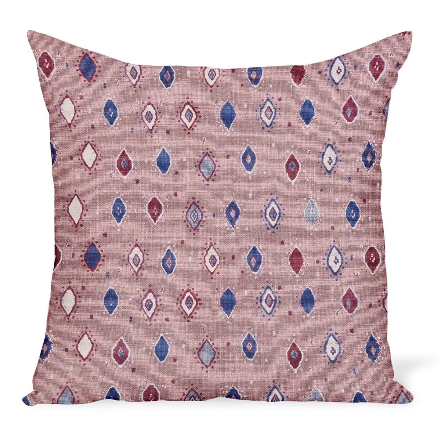 Coussin Oona de Peter Dunham Textiles en rose pâle/indigo