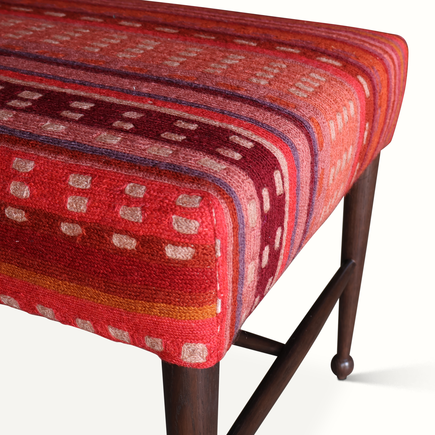 Banc Madison en laine vintage