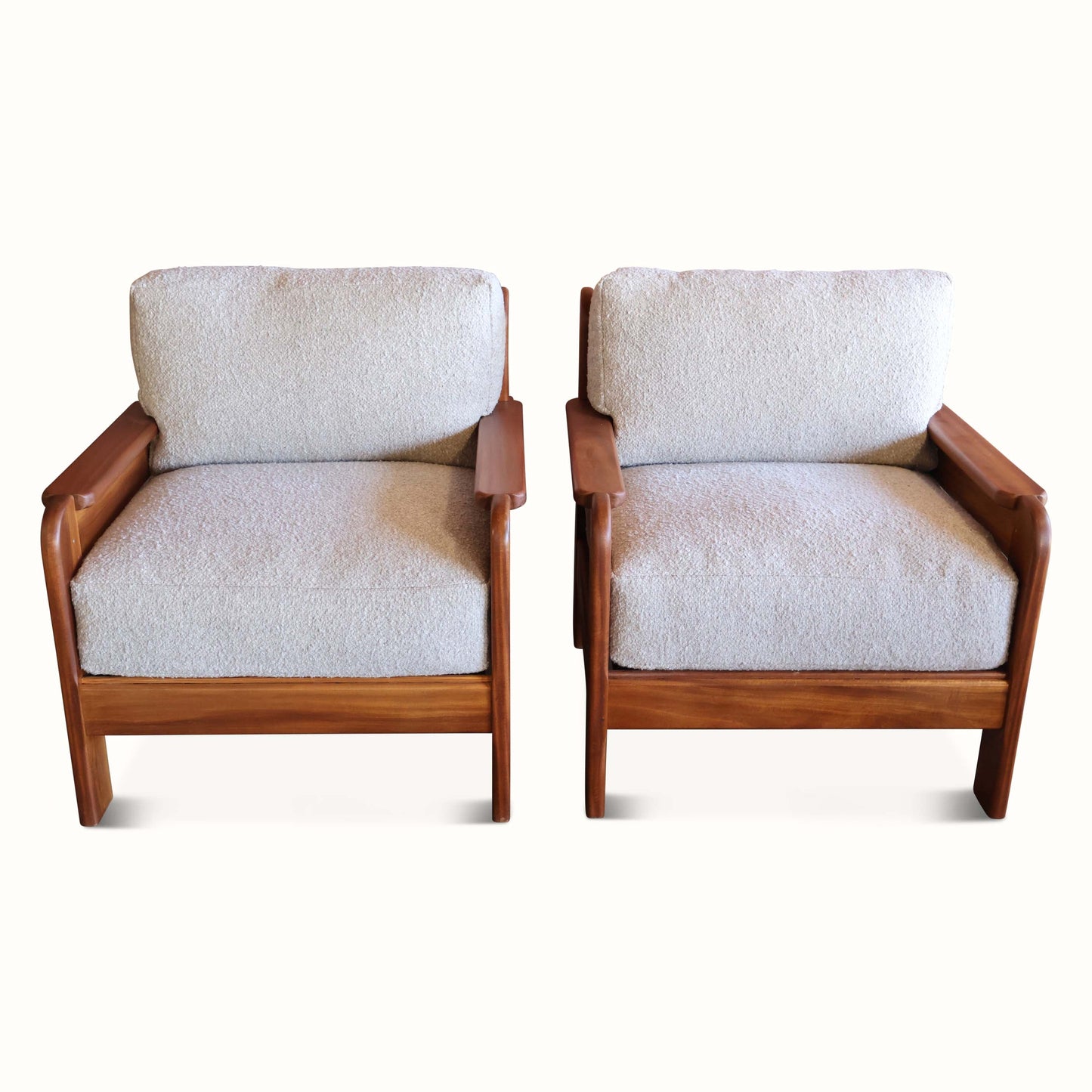 Paire de fauteuils en teck, France, années 1970