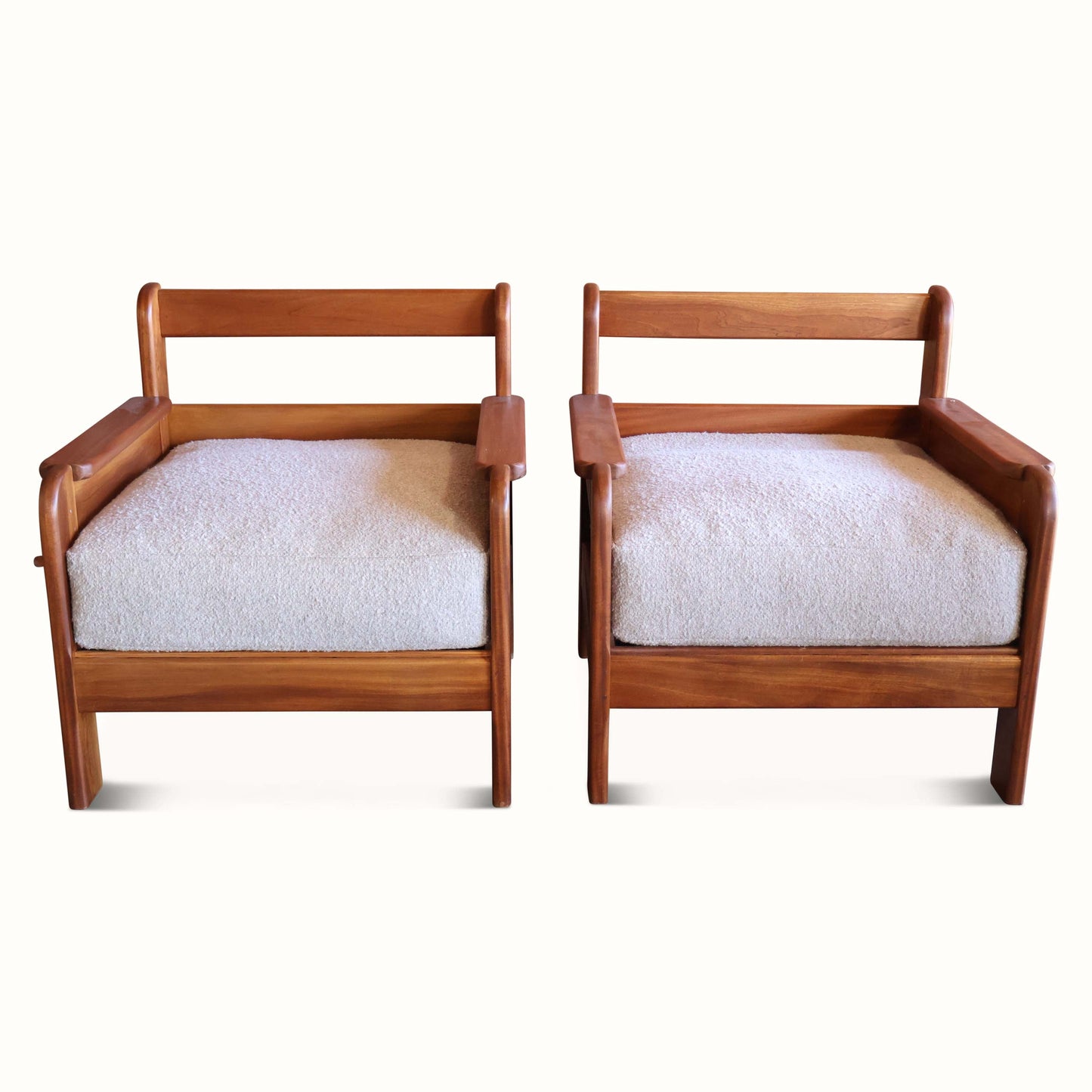 Paire de fauteuils en teck, France, années 1970