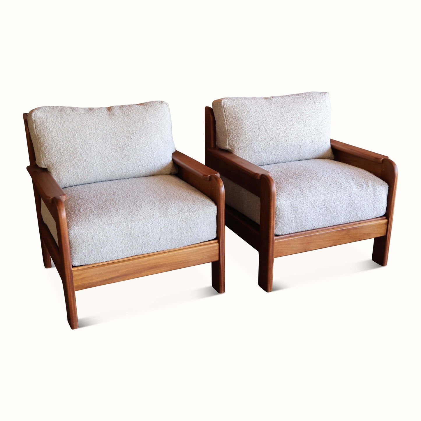 Paire de fauteuils en teck, France, années 1970