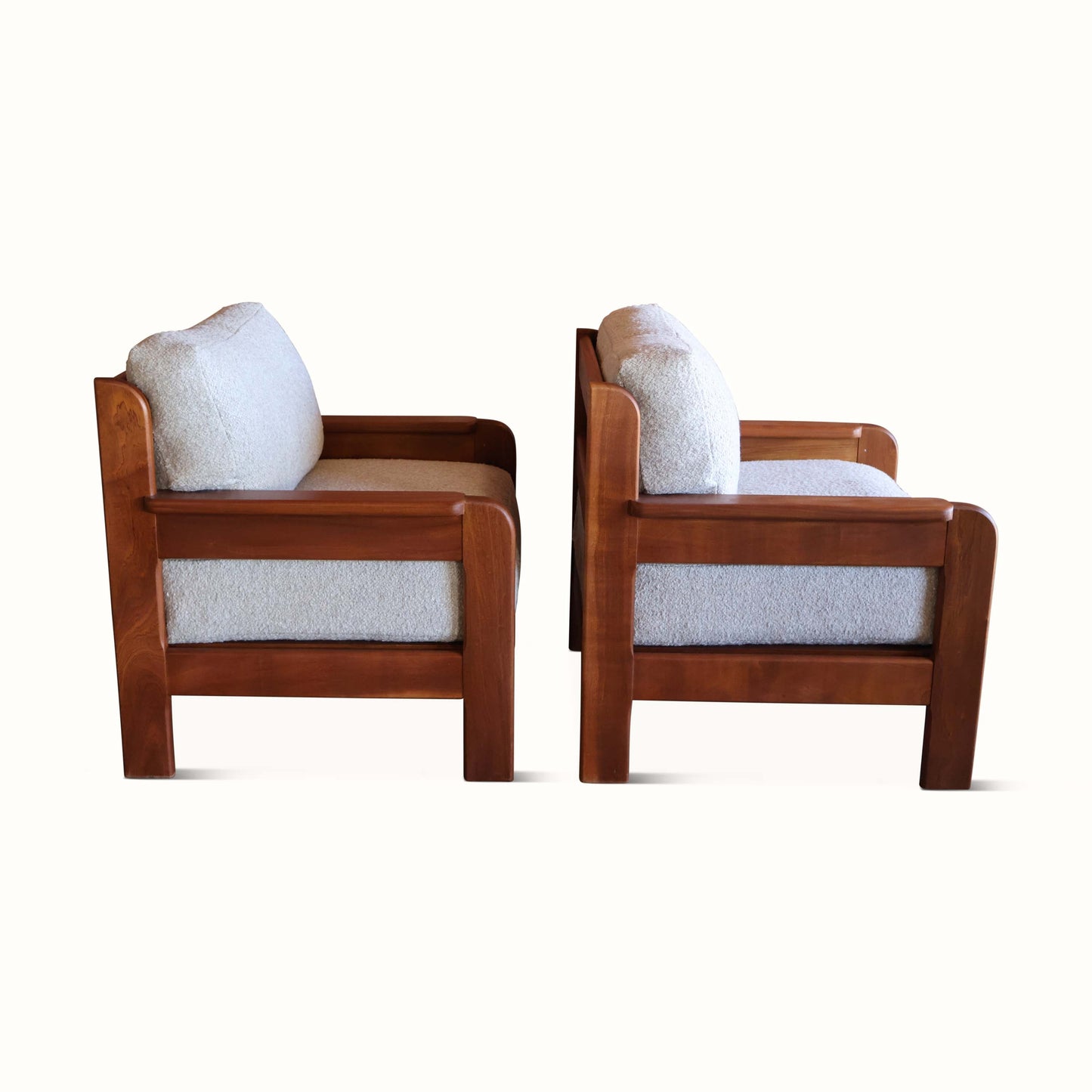 Paire de fauteuils en teck, France, années 1970