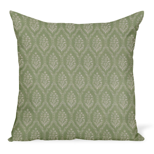 Coussin Jaali en vert printanier de Peter Dunham Textiles 