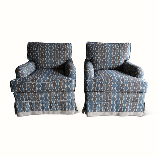 Paire de fauteuils rembourrés en Fermoie 'Whittle'